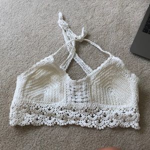 White crochet top